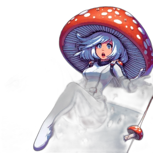 umbrella, hat, flower, dress, concept art, fantasy art, anime, watercolor transparent PNG cut-out