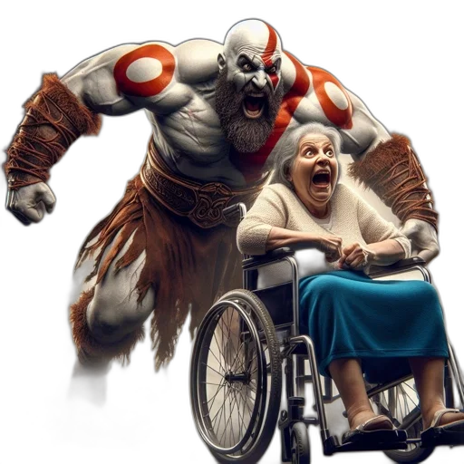 creature, animal, concept art, comic book art, fantasy art, 3d render, muscular, bald transparent PNG cut-out