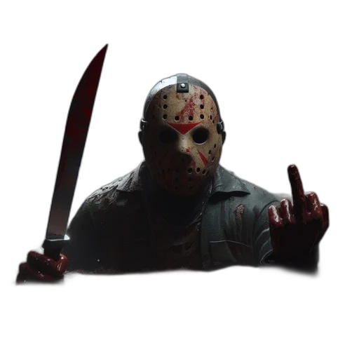 mask, face, concept art, pixel art, 3d render, menacing, figure, hockey transparent PNG cut-out