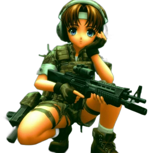 weapon, pixel art, 3d render, concept art, anime, animated, female, warrior transparent PNG cut-out