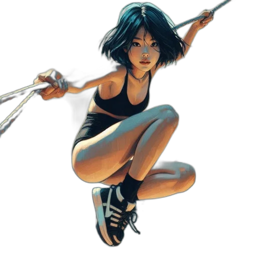 weapon, sword, comic book art, concept art, cyberpunk, fantasy art, young, woman transparent PNG cut-out