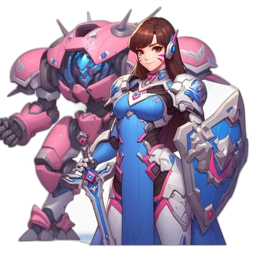 weapon, robot, sword, staff, concept art, vaporwave, anime, pixel art transparent PNG cut-out