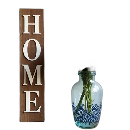 bottle, 3d render, earth tones, rustic, wooden, sign, word, home transparent PNG cut-out