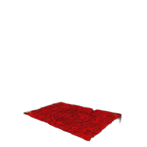 furniture, dress, hat, umbrella, 3d render, red, inside, dimly transparent PNG cut-out