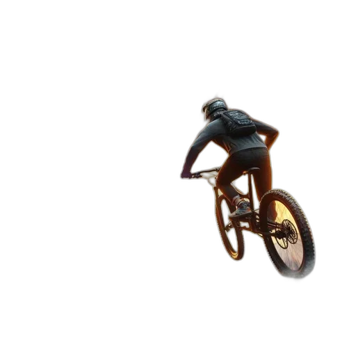 creature, animal, 3d render, concept art, photorealistic, pixel art, tunnel, cyclist transparent PNG cut-out
