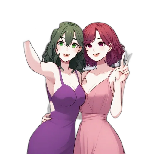 dress, staff, anime, cartoon, concept art, pixel art, green, red transparent PNG cut-out