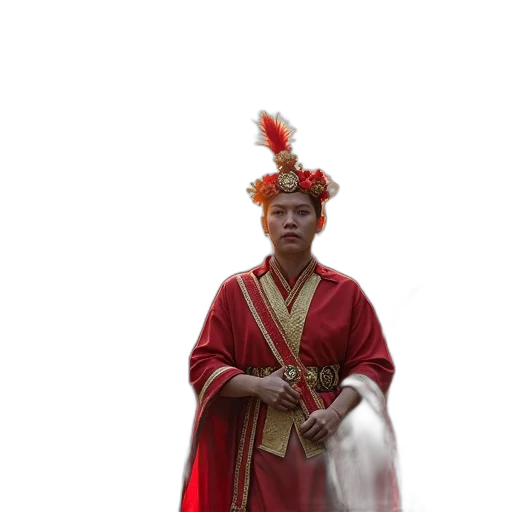 staff, crown, mask, dress transparent PNG cut-out