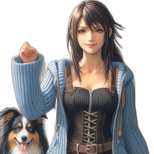 animal, fantasy art, photorealistic, concept art, 3d render, illustration, features, woman transparent PNG cut-out