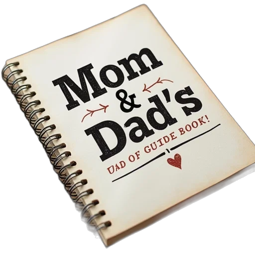 pair, mom, dad, guidebook transparent PNG cut-out