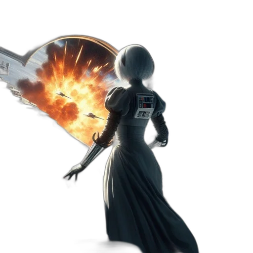 weapon, staff, sword, robot, concept art, 3d render, comic book art, fantasy art transparent PNG cut-out