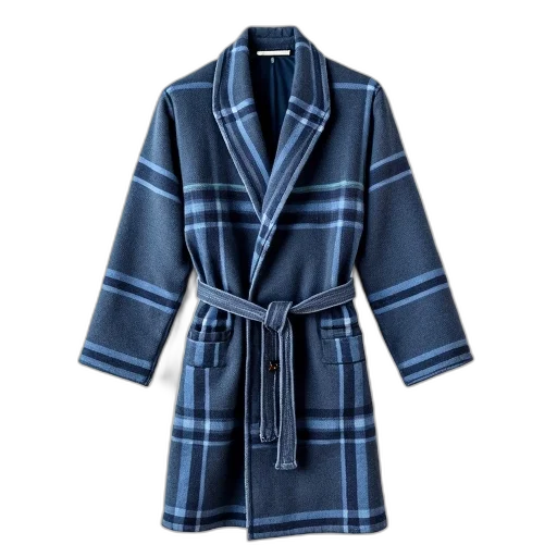 jacket, dress, blue, plaid, bathrobe, black, belt, zipper transparent PNG cut-out