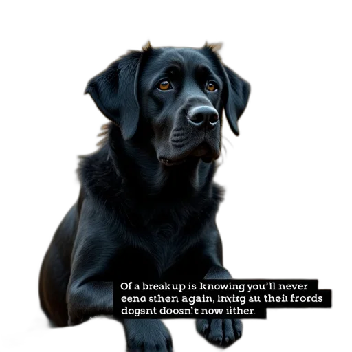 animal, creature, staff, face, 3d render, photorealistic, black, dog transparent PNG cut-out