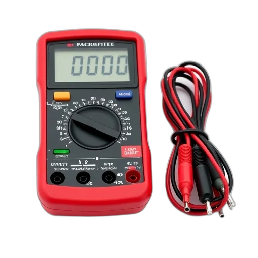 red, digital, multimeter, black, corded, power, supply, displayed transparent PNG cut-out