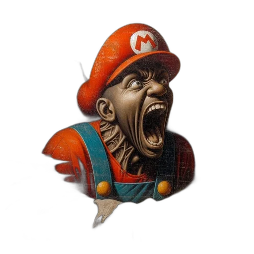 face, mask, creature, hat, concept art, 3d render, fantasy art, photorealistic transparent PNG cut-out