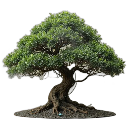 tree, 3d render, photorealistic, concept art, fantasy art, forest, bonsaila, tangled transparent PNG cut-out