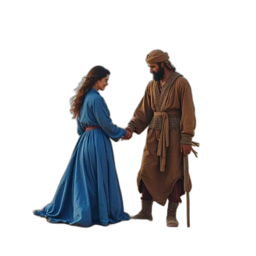 concept art, snow, forest, fire, woman, blue, tended, man transparent PNG cut-out