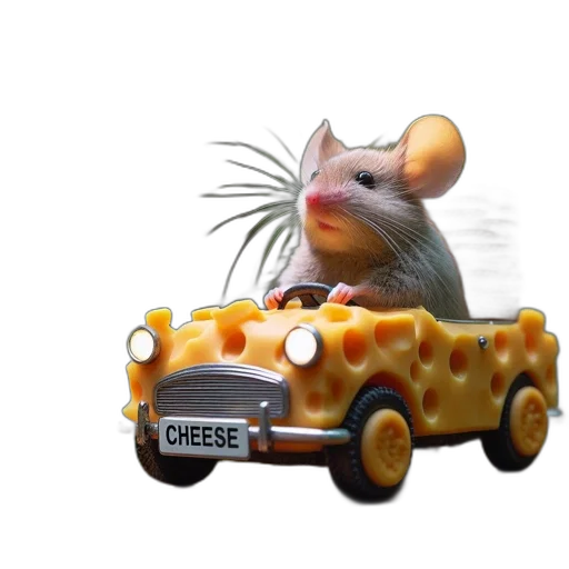 car, animal, creature, food, concept art, 3d render, photorealistic, mouse transparent PNG cut-out