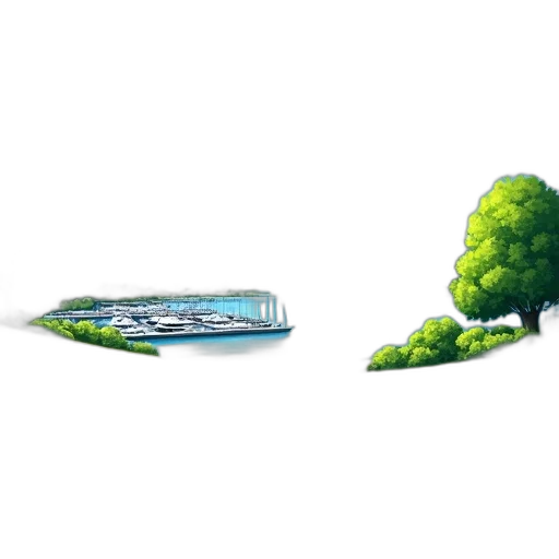 tree, car, bottle, umbrella, concept art, pixel art, 3d render, photorealistic transparent PNG cut-out