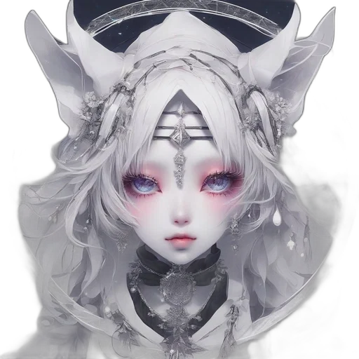 mask, face, crown, creature, fantasy art, concept art, 3d render, anime transparent PNG cut-out