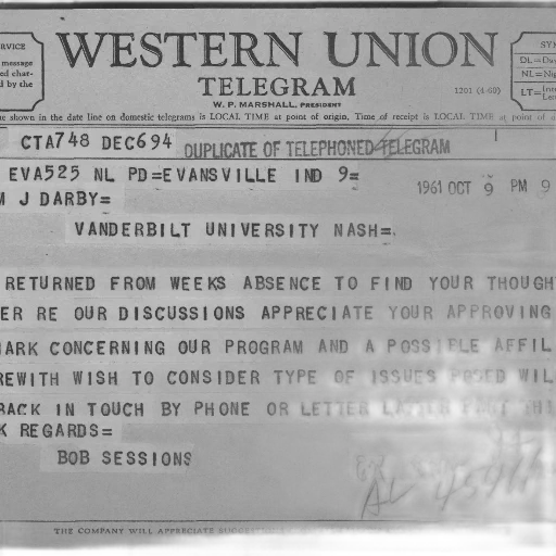 black, white, telegram, western, union, date, 1961, october transparent PNG cut-out