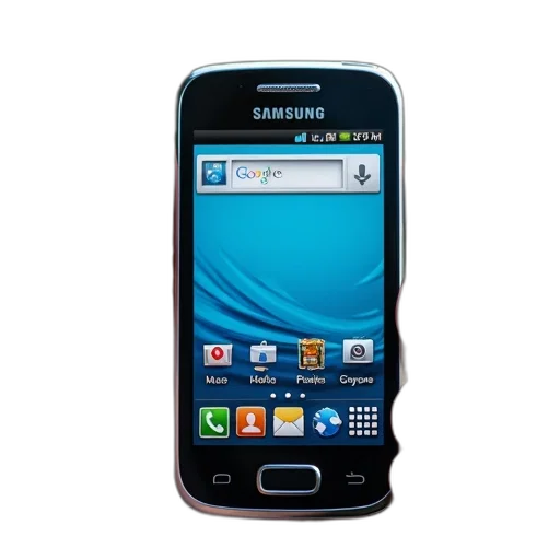 samsung, galaxy, ace, seen transparent PNG cut-out
