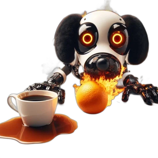 robot, animal, food, staff, 3d render, concept art, photorealistic, pixel art transparent PNG cut-out