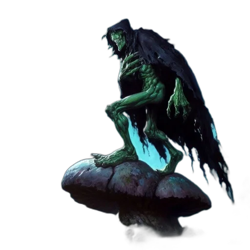creature, dragon, staff, concept art, fantasy art, 3d render, pixel art, green transparent PNG cut-out