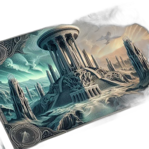 fantasy art, concept art, watercolor, underwater, outer space, fog, intricate, designs transparent PNG cut-out