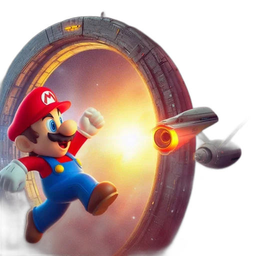 weapon, concept art, 3d render, outer space, mario, super, franchise, uss transparent PNG cut-out