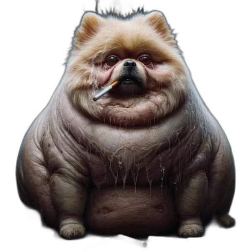 animal, creature, food, face, concept art, photorealistic, 3d render, digitally transparent PNG cut-out