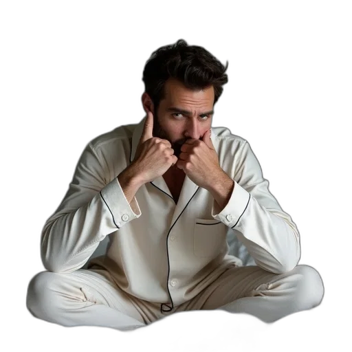 jacket, furniture, staff, face, photorealistic, concept art, man, pajamas transparent PNG cut-out