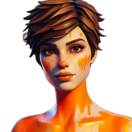 face, concept art, photorealistic, fantasy art, 3d render, golden, neon, colorful transparent PNG cut-out