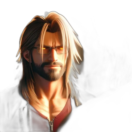 face, hair, weapon, photorealistic, concept art, fantasy art, 3d render, animated transparent PNG cut-out