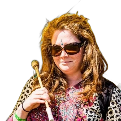 staff, hair, jacket, jewelry transparent PNG cut-out
