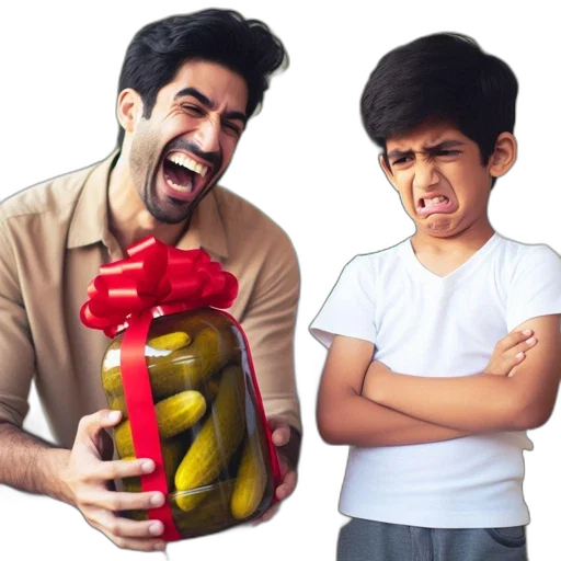 photorealistic, man, boy, room, laughing, holding, jar, filled transparent PNG cut-out