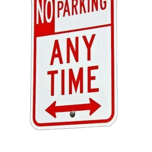 red, white, sign, parking transparent PNG cut-out