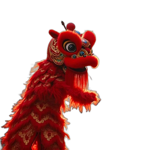 dragon, mask, animal, creature, 3d render, concept art, photorealistic, red transparent PNG cut-out