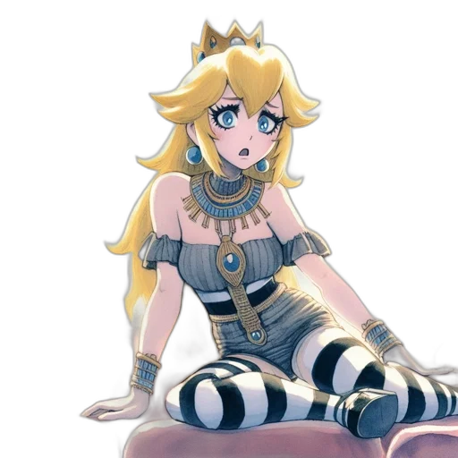 crown, dress, concept art, pixel art, anime, cartoon, monochrome, golden transparent PNG cut-out