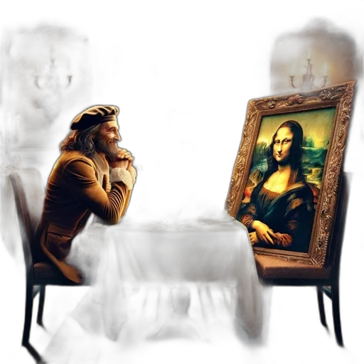furniture, face, food, photorealistic, oil painting, concept art, fantasy art, forest transparent PNG cut-out
