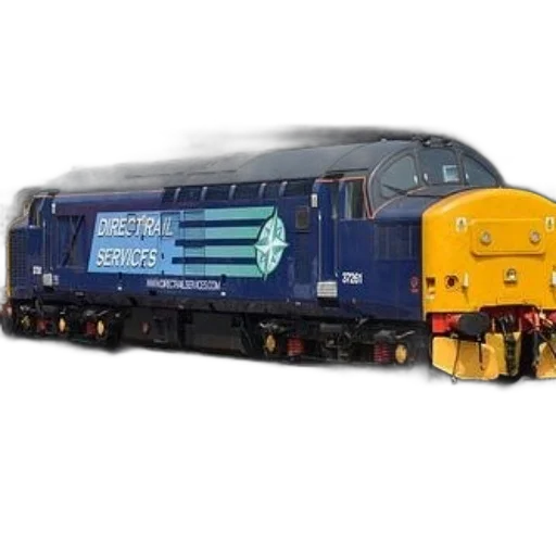 blue, yellow, train, logo, direct, rail, services, side transparent PNG cut-out