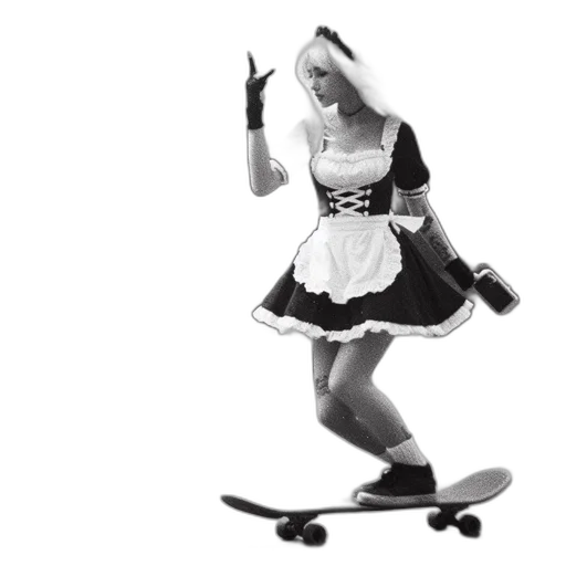 dress, robot, hat, shoes, concept art, 3d render, anime, photorealistic transparent PNG cut-out
