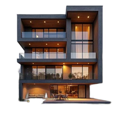 building, furniture, 3d render, photorealistic, concept art, earth tones, dark, picture transparent PNG cut-out