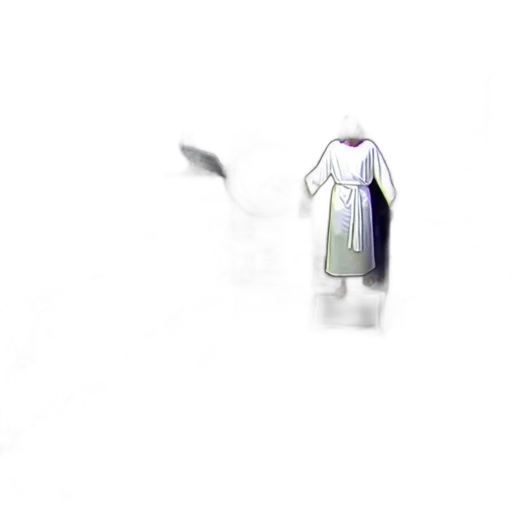 dress, robot, jacket, weapon, concept art, 3d render, pixel art, anime transparent PNG cut-out