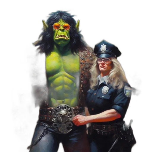 staff, concept art, comic book art, fantasy art, photorealistic, two, characters, dominate transparent PNG cut-out