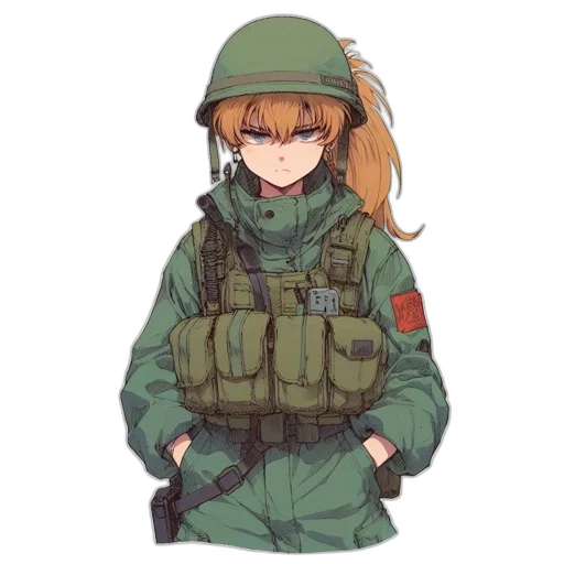 jacket, weapon, staff, hat, anime, pixel art, concept art, cyberpunk transparent PNG cut-out