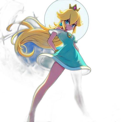 dress, crown, staff, weapon, concept art, anime, pixel art, 3d render transparent PNG cut-out