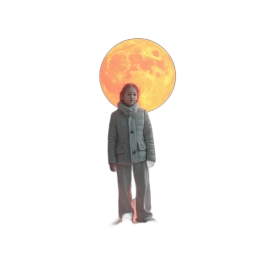 jacket, umbrella, staff, robot, 3d render, concept art, vaporwave, pixel art transparent PNG cut-out