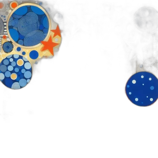 jewelry, umbrella, concept art, 3d render, fog, outer space, blue, image transparent PNG cut-out