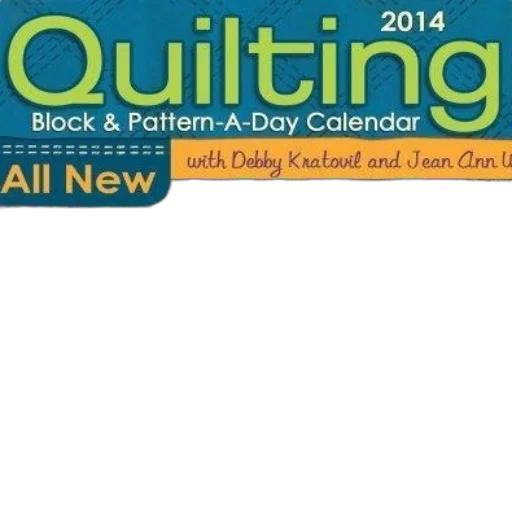 colorful, calendar, cover, featuring, various, quilt, patterns, title transparent PNG cut-out