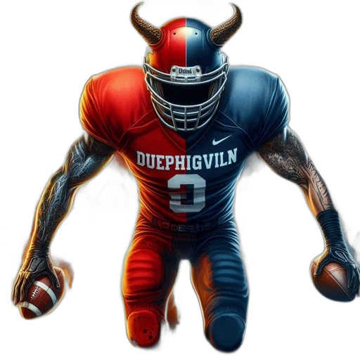 intense, football, scene, features, kneeling, player, named, duephgvllin transparent PNG cut-out